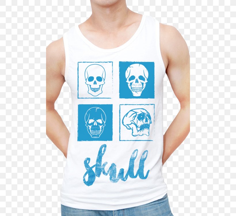 T-shirt Sleeveless Shirt Hoodie, PNG, 500x750px, Tshirt, Blouse, Blue, Casual Attire, Clothing Download Free