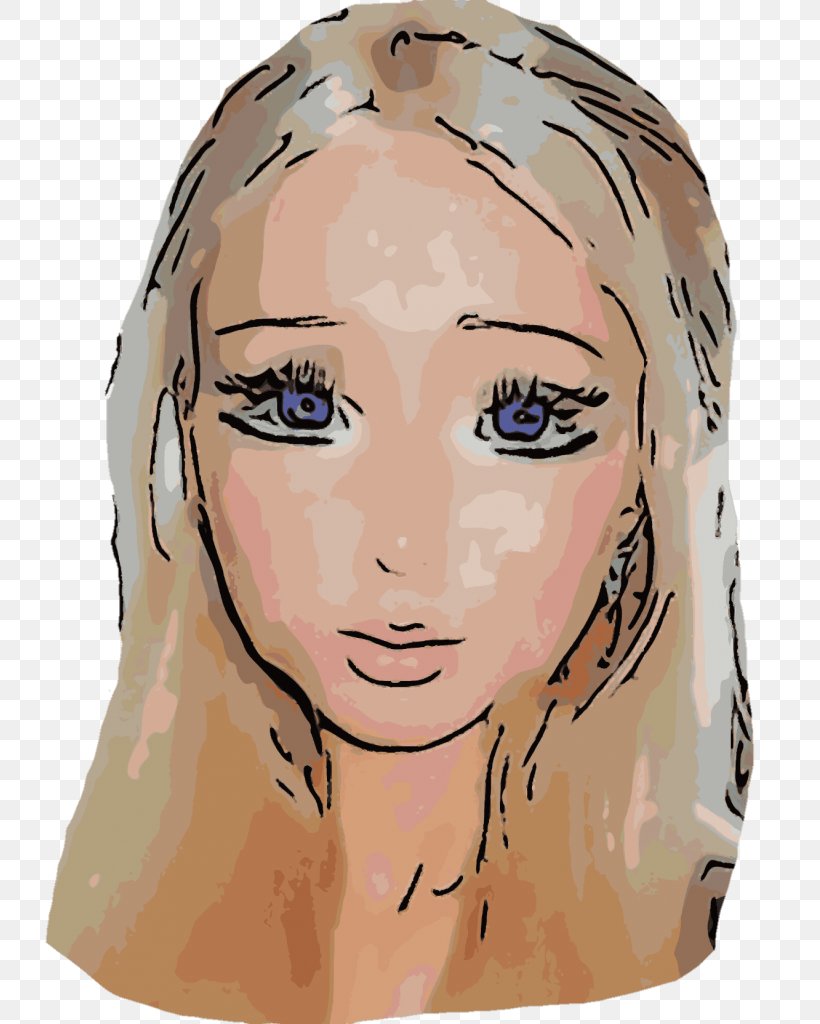 Valeria Lukyanova Model Barbie Doll, PNG, 805x1024px, Watercolor, Cartoon, Flower, Frame, Heart Download Free