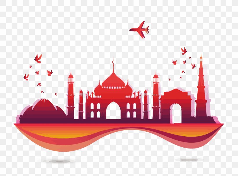 India Tourism Euclidean Vector Skyline, PNG, 1500x1113px, New Delhi, Brand, Delhi, Drawing, Illustration Download Free