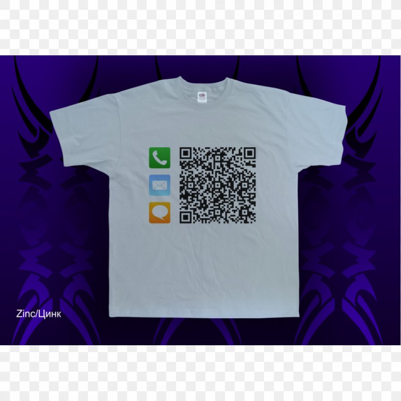 T-shirt QR Code Smartphone Map, PNG, 1000x1000px, Tshirt, Active Shirt, Brand, Code, Email Download Free