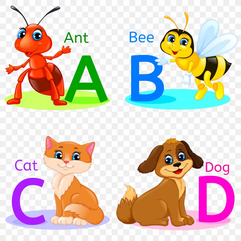 Alphabet Illustration, PNG, 1000x1000px, Alphabet, Abc Song For Children,  Animal, Animal Figure, Area Download Free