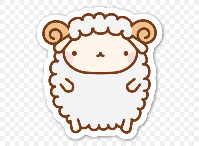 Sheep Sticker Decal Chicken Clip Art, PNG, 572x600px, Sheep, Aries, Cartoon, Chicken, Cuteness Download Free