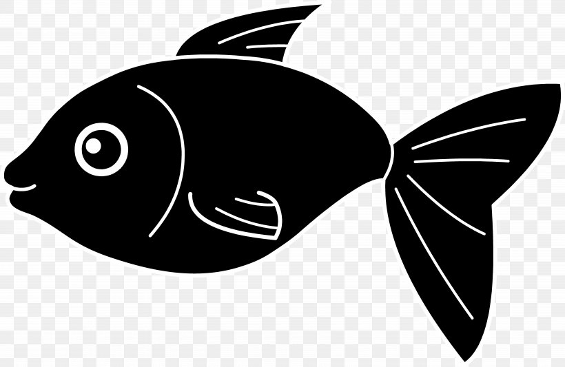 Fish Silhouette Clip Art, PNG, 6921x4502px, Fish, Artwork, Black, Black And White, Blackfish Download Free