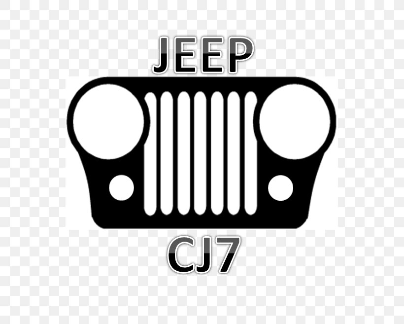 Jeep CJ Car Grille Logo, PNG, 553x657px, Jeep Cj, Auto Part, Black, Black And White, Brand Download Free