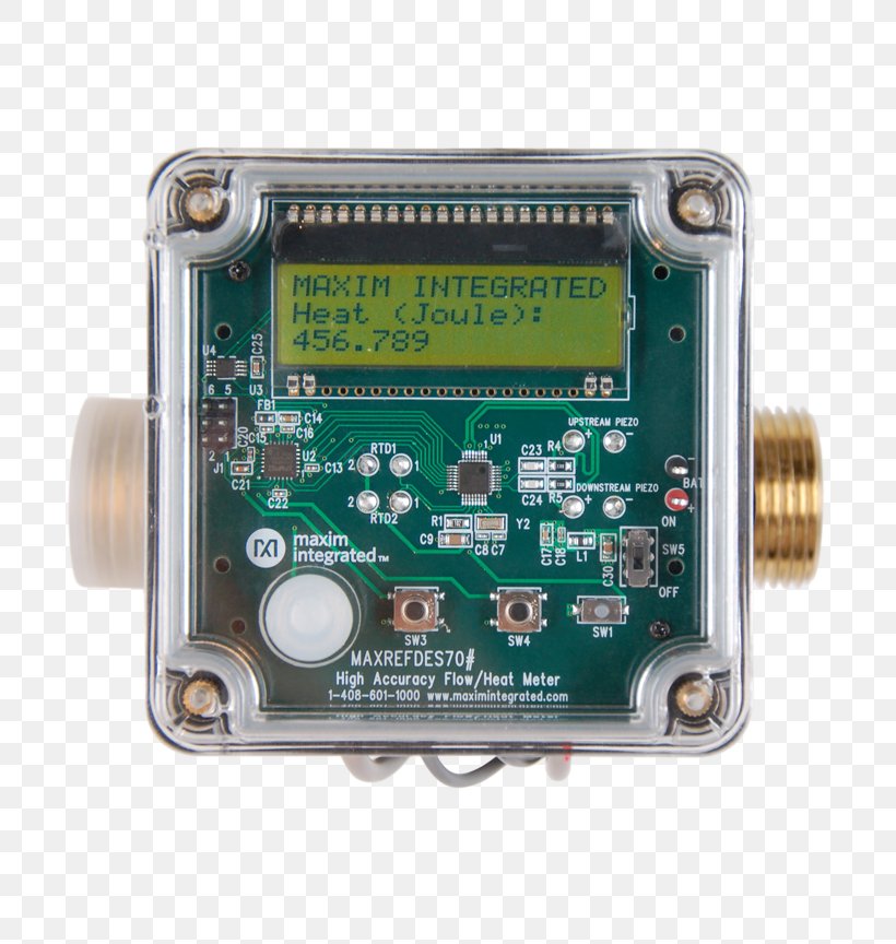 Electronics Flow Measurement Maxim Integrated Integrated Circuits & Chips Heat Meter, PNG, 800x864px, Electronics, Electronic Component, Electronics Accessory, Flow Measurement, Gas Meter Download Free