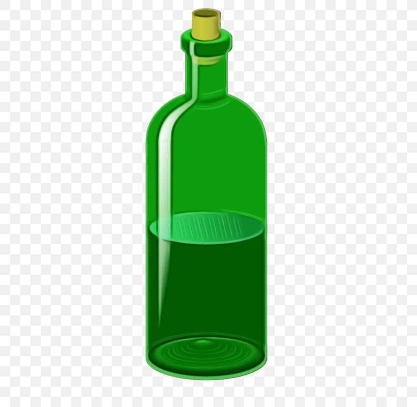 Plastic Bottle, PNG, 566x800px, Watercolor, Bottle, Drinkware, Glass Bottle, Green Download Free