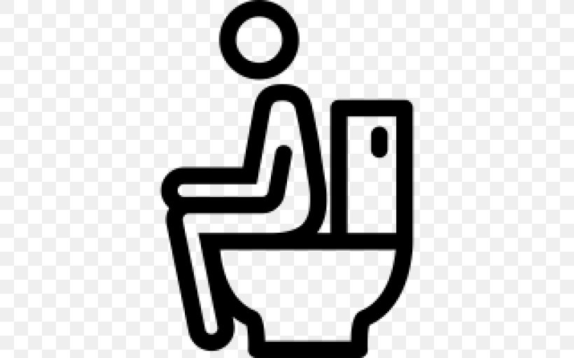 Flush Toilet Bathroom Latrine Public Toilet, PNG, 512x512px, Toilet, Area, Bathroom, Bathtub, Black And White Download Free