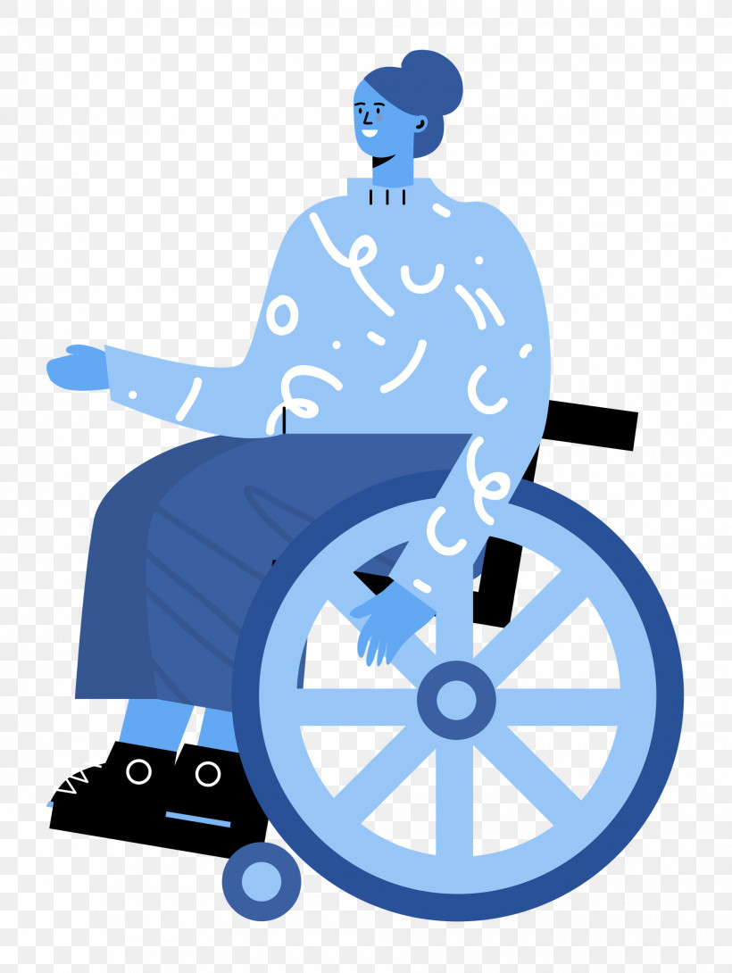 Sitting On Wheelchair Woman Lady, PNG, 1880x2500px, Woman, Behavior, Cartoon, Human, Lady Download Free