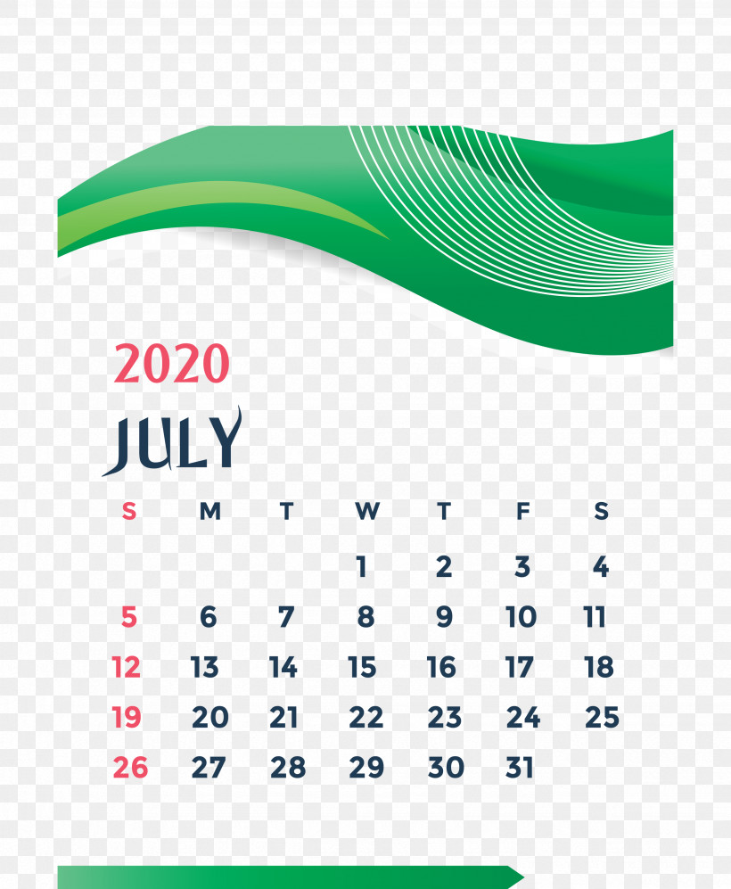 July 2020 Printable Calendar July 2020 Calendar 2020 Calendar, PNG, 2465x3000px, 2020 Calendar, July 2020 Printable Calendar, Area, Green, July 2020 Calendar Download Free