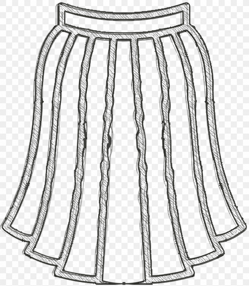 Skirt Icon Linear Detailed Clothes Icon, PNG, 886x1018px, Skirt Icon, Abdomen, Drawing, Dress, Geometry Download Free