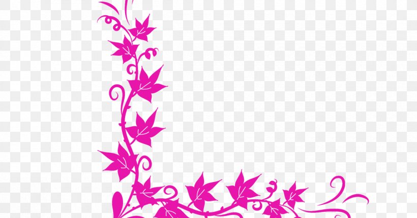 Pink Flower Cartoon, PNG, 1200x630px, Decorative Corners, Floral Design, Flower, Garden Design, Magenta Download Free