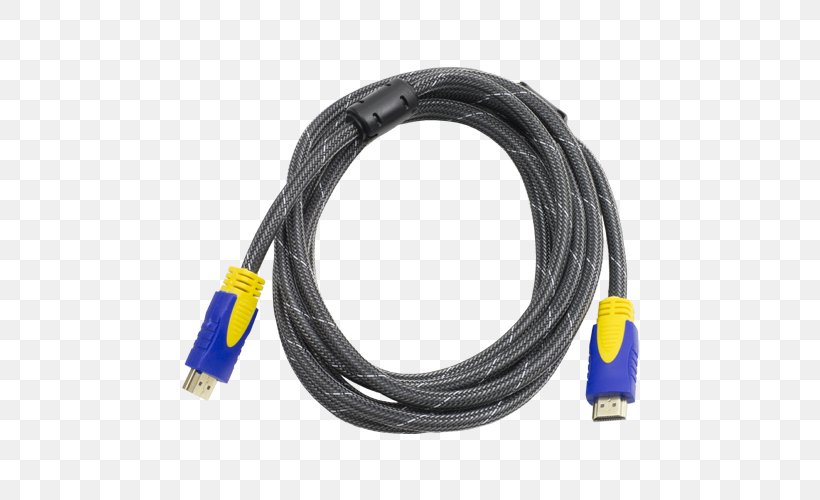 HDMI Coaxial Cable Video Serial Cable Electrical Cable, PNG, 500x500px, Hdmi, Cable, Cable Television, Coaxial Cable, Composite Video Download Free