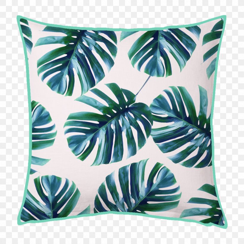 Throw Pillows Cushion Bedding Swiss Cheese Plant, PNG, 1000x1000px, Pillow, Bedding, Blanket, Chair, Cotton Download Free