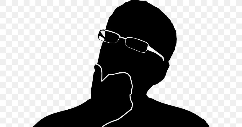 The Thinker Silhouette Clip Art, PNG, 600x432px, Thinker, Black, Black And White, Brand, Cartoon Download Free