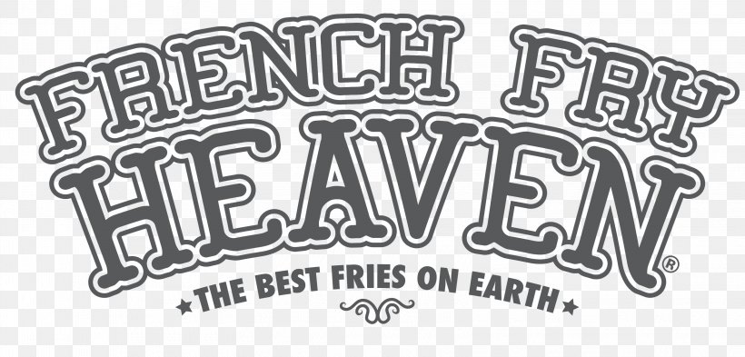 French Fry Heaven Logo Brand Font Line, PNG, 3245x1557px, French Fry Heaven, Area, Black, Black And White, Brand Download Free