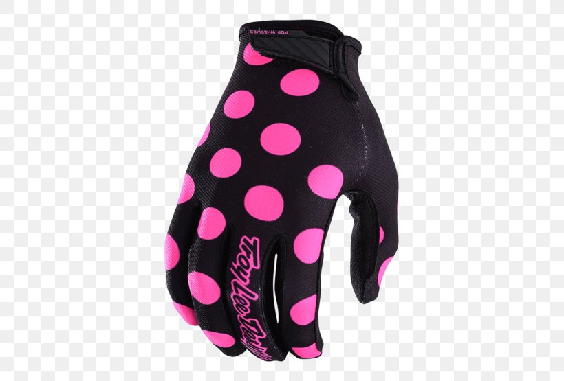 Glove Polka Dot Troy Lee Designs Motorcycle Pink, PNG, 555x555px, Glove, Blue, Color, Cyan, Dirt Bike Download Free