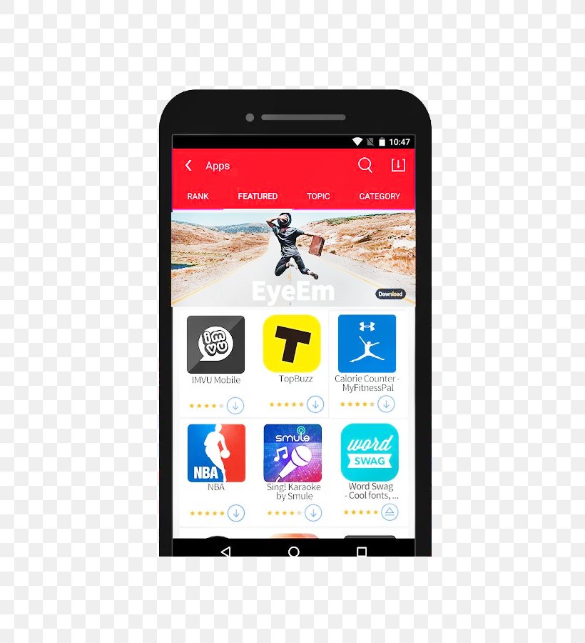 Smartphone Android Download MoboMarket, PNG, 506x900px, Smartphone, Android, Aptoide, Brand, Communication Download Free