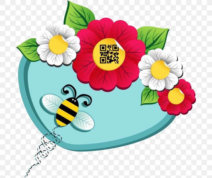 Bee Euclidean Vector Flower Illustration, PNG, 697x690px, Bee, Can Stock Photo, Color, Concept, Floral Design Download Free