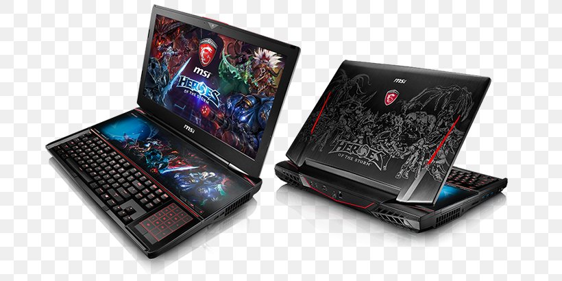 Laptop Heroes Of The Storm MSI GT80S Titan SLI Scalable Link Interface, PNG, 712x410px, Laptop, Computer, Computer Accessory, Computer Hardware, Electronic Device Download Free