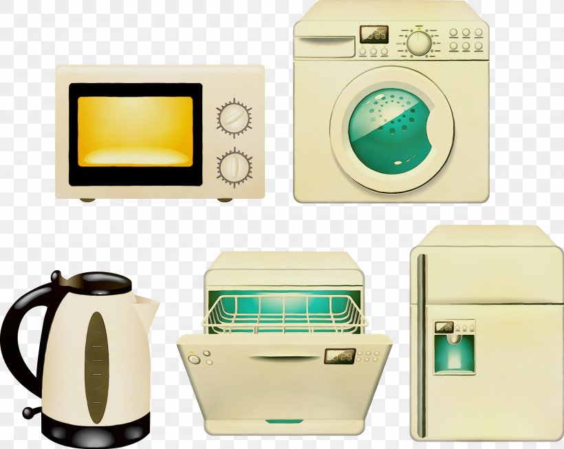 Green Home Appliance Major Appliance Small Appliance Technology, PNG, 2378x1896px, Watercolor, Electronic Device, Green, Home Appliance, Major Appliance Download Free