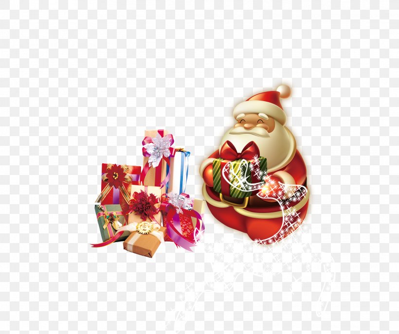 Santa Claus Gift Christmas Decoration Christmas Ornament, PNG, 2125x1781px, Santa Claus, Christmas, Christmas Ornament, Drawing, Fictional Character Download Free