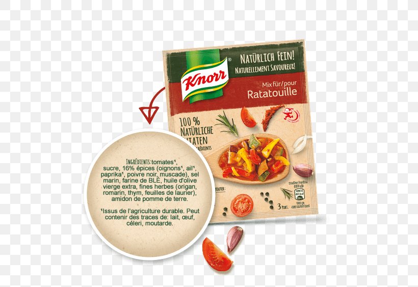 Vegetarian Cuisine Ratatouille Dish Aubergines Knorr, PNG, 503x563px, Vegetarian Cuisine, Aubergines, Condiment, Convenience Food, Cuisine Download Free