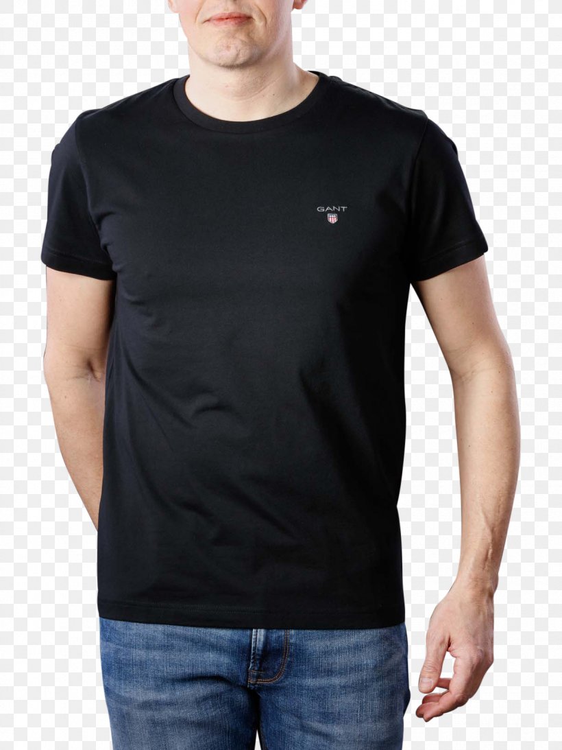 T-shirt Crew Neck Black Neckline Piqué, PNG, 1200x1600px, Tshirt, Black, Coal, Crew Neck, Gant Download Free