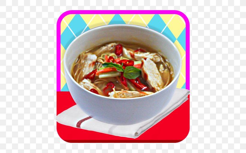 Laksa Chinese Cuisine Tom Kha Kai Chicken Soup Tomato Soup, PNG, 512x512px, Laksa, Android, Asian Food, Asian Soups, Broth Download Free