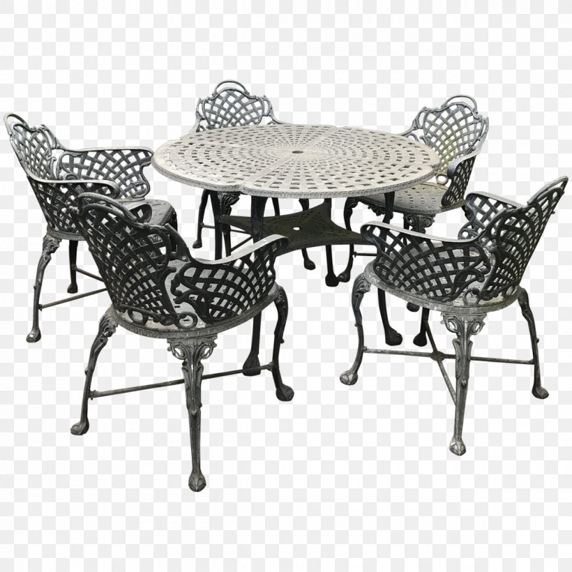 Table Garden Furniture Chair Dining Room, PNG, 1200x1200px, Table, Bird Baths, Black And White, Cast Iron, Chair Download Free