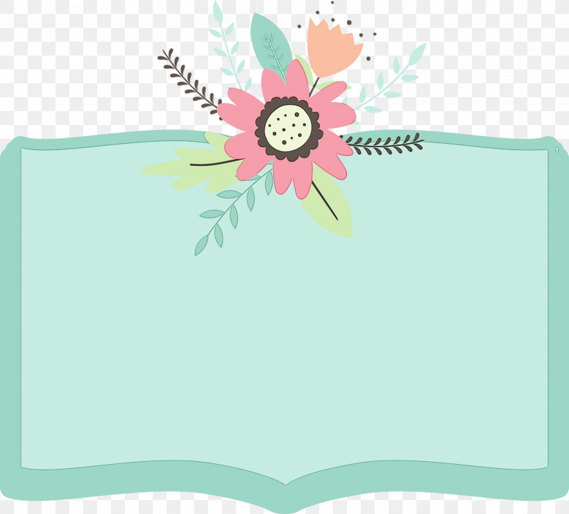 Floral Design, PNG, 3000x2709px, Flower Frame, Book Frame, Floral Design, Green, Leaf Download Free