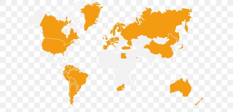 World Map Vector Graphics Royalty-free, PNG, 640x393px, World, Map, Mapa Polityczna, Orange, Royaltyfree Download Free