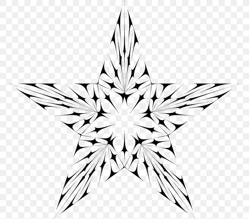 Black And White Star, PNG, 756x722px, Black And White, Black, Leaf, Line Art, Monochrome Download Free
