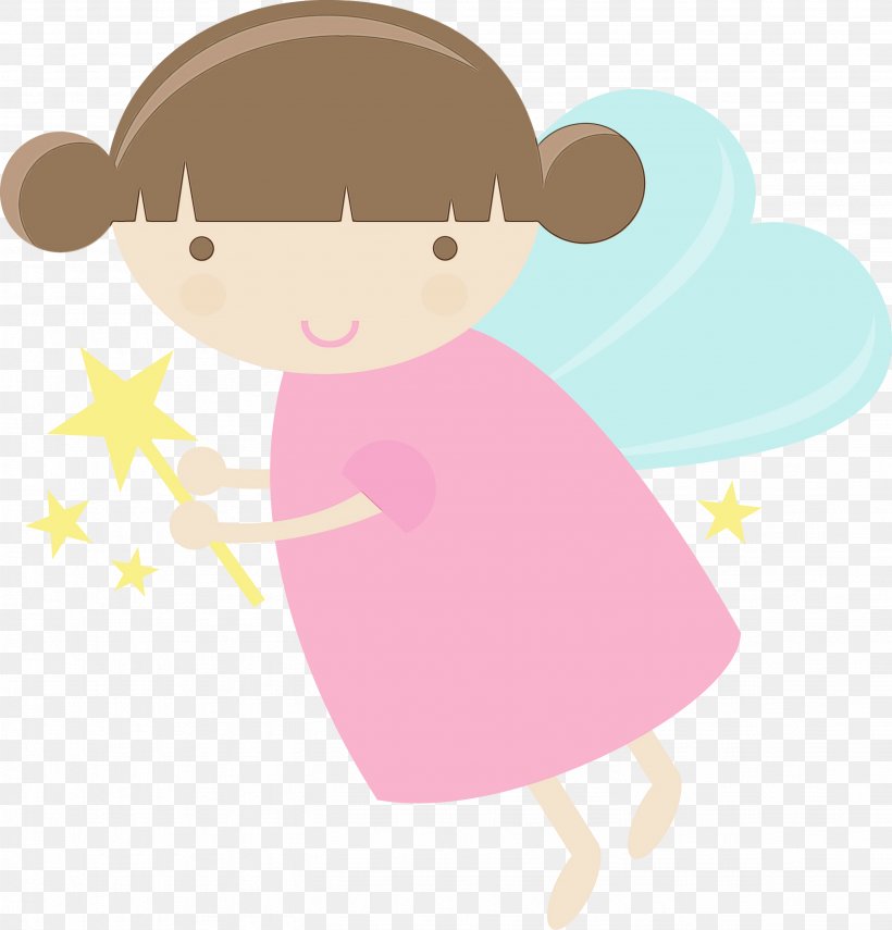 Cartoon Pink Clip Art Angel Fictional Character, PNG, 2876x3000px, Watercolor, Angel, Cartoon, Fictional Character, Paint Download Free