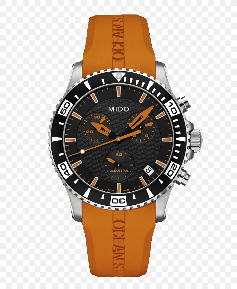 Watch Mido Quartz Clock Chronograph, PNG, 630x1000px, Watch, Brand, Brown, Chronograph, Clock Download Free