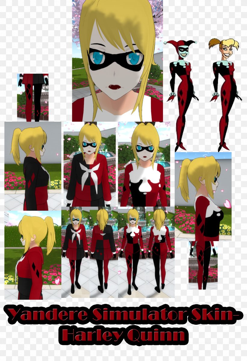 Yandere Simulator Harley Quinn Batman: Arkham Knight Character, PNG,  2196x3204px, Yandere Simulator, Action Figure, Batman Arkham,