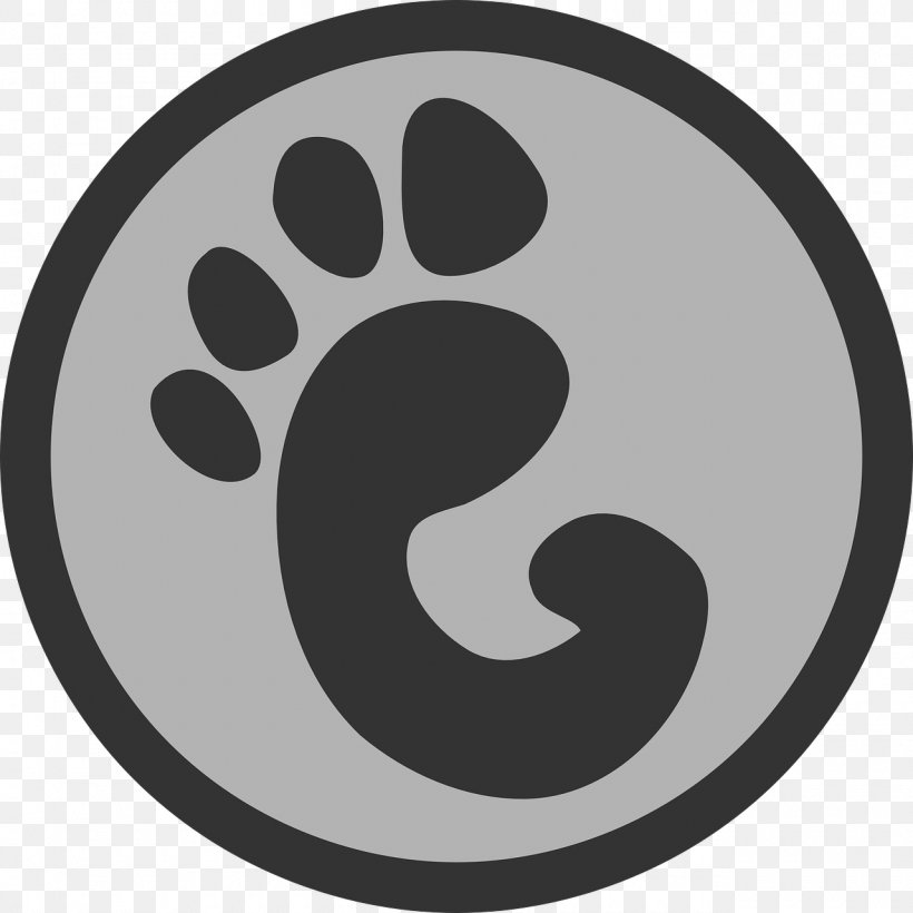 GNOME Logo KDE, PNG, 1280x1280px, Gnome, Black, Black And White, Desktop Environment, Dia Download Free