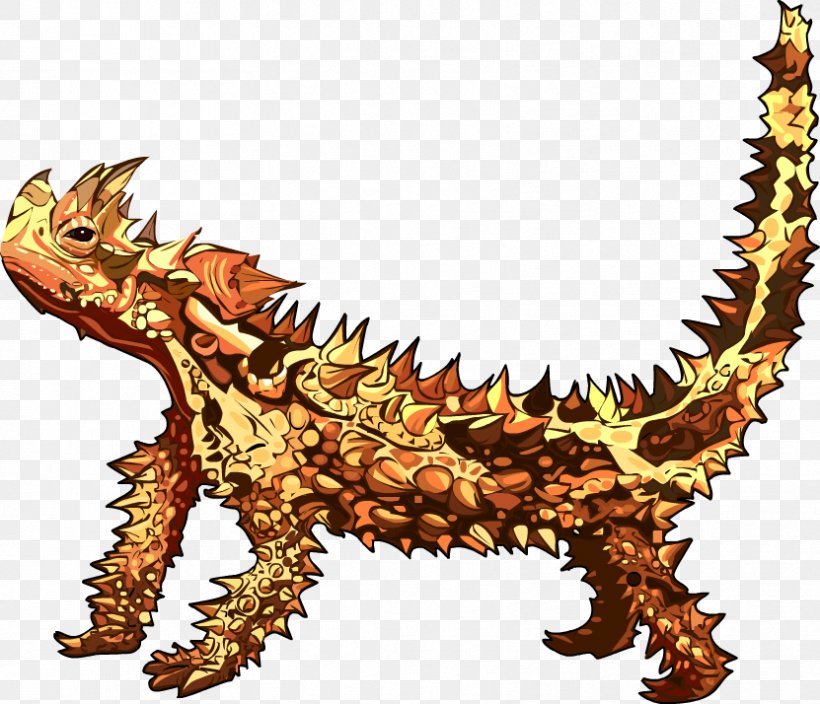 Desert Horned Lizard Reptile Thorny Devil Clip Art, PNG, 831x714px, Lizard, Animal, Animation, Cartoon, Desert Horned Lizard Download Free