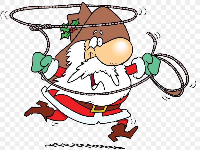 Santa Claus Cowboy Hat Christmas Lasso, PNG, 1538x1154px, Santa Claus, Area, Art, Artwork, Boot Download Free