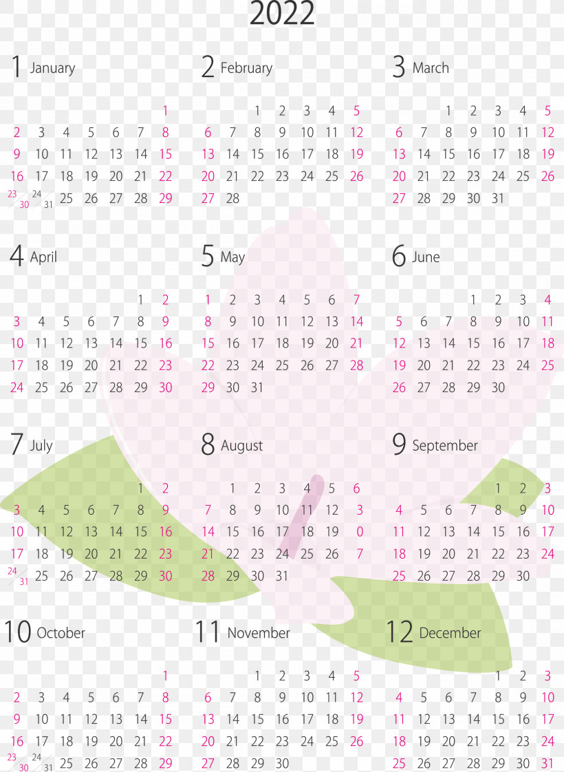 2022 Yearly Calendar Printable 2022 Yearly Calendar, PNG, 2191x3000px, 2018, Calendar System, Blank Calendar, Calendar Date, Change Download Free