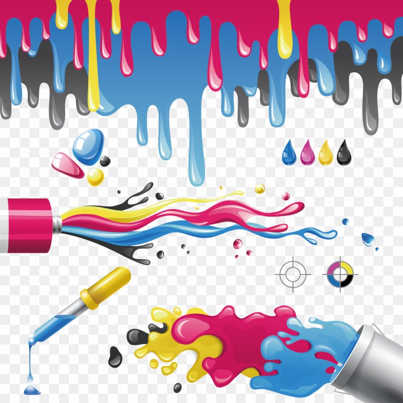 CMYK Color Model Paint Euclidean Vector, PNG, 1181x1181px, Cmyk Color Model, Clip Art, Color, Illustration, Ink Download Free