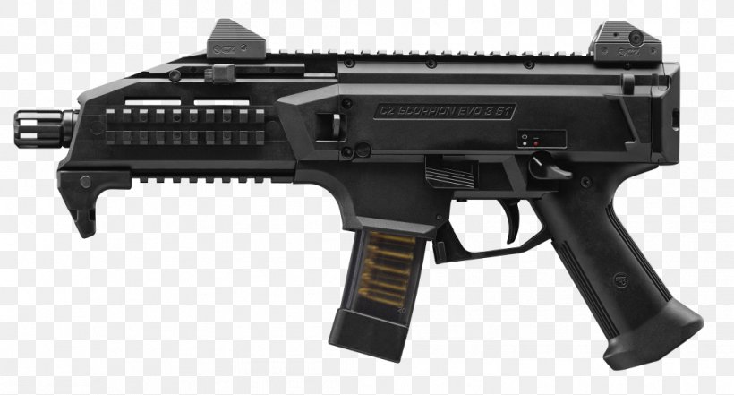 CZ Scorpion Evo 3 Firearm Submachine Gun Škorpion Pistol, PNG, 1044x562px, Watercolor, Cartoon, Flower, Frame, Heart Download Free