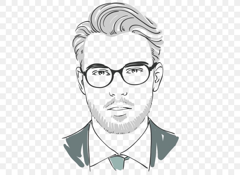 Moustache Glasses Black And White Hairstyle Barber, PNG, 424x600px, Model Sheet, Art, Black And White, Cartoon, Cheek Download Free