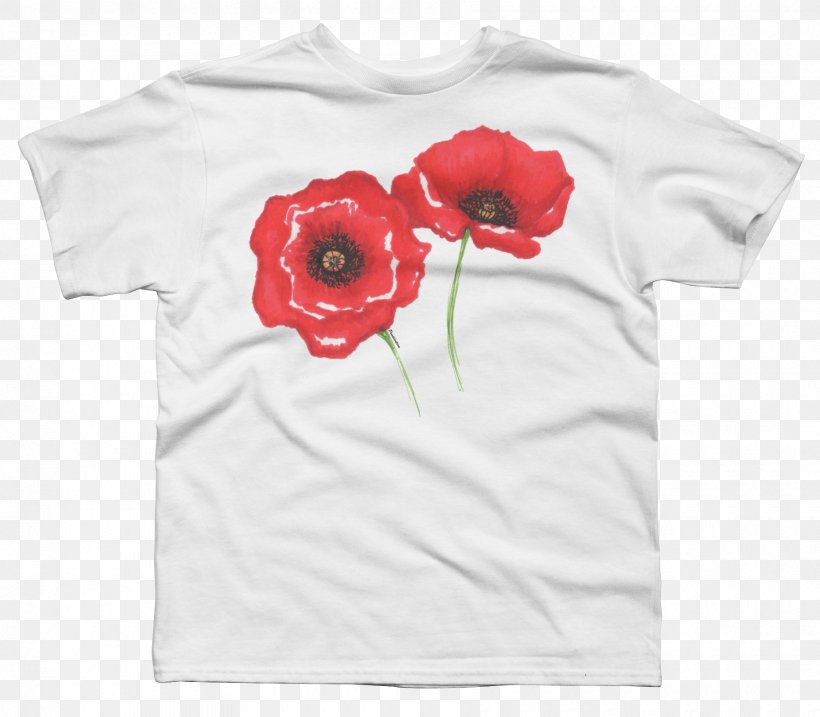 T-shirt Sleeve Neckline Poppy Amazon.com, PNG, 1800x1575px, Tshirt, Amazoncom, Coquelicot, Cut Flowers, Flower Download Free
