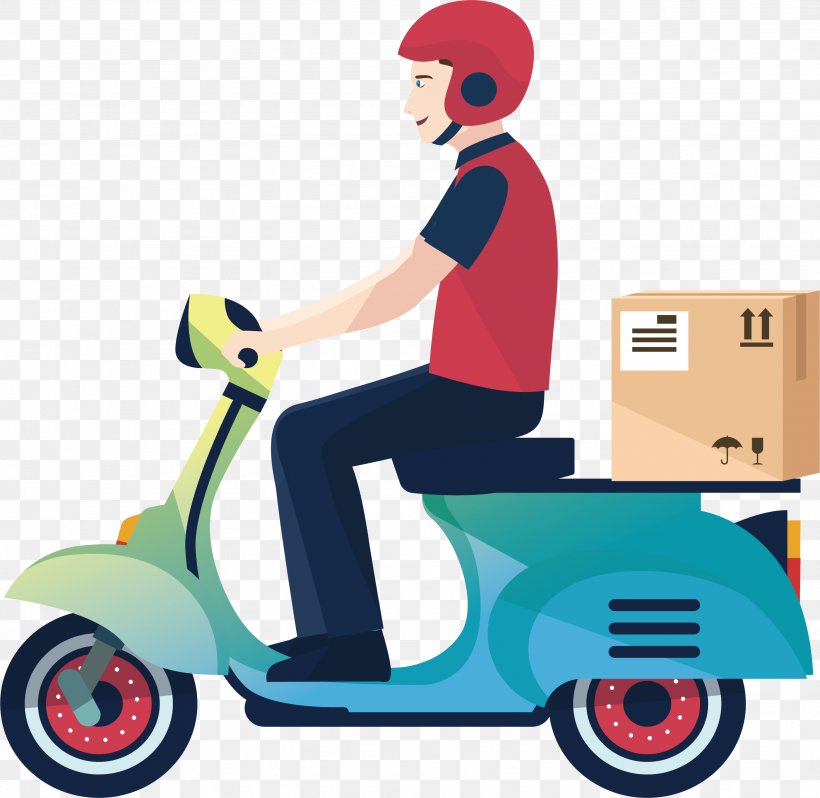 Delivery Motorcycle Courier Logistics Service PNG 2801x2728px