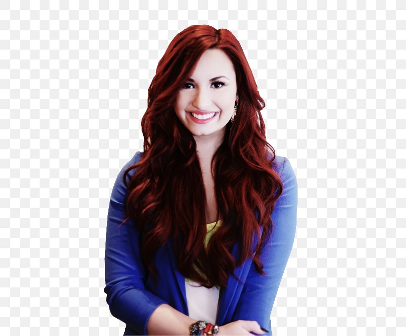 Demi Lovato Red Hair Human Hair Color Blue Hair, PNG, 500x678px, Watercolor, Cartoon, Flower, Frame, Heart Download Free