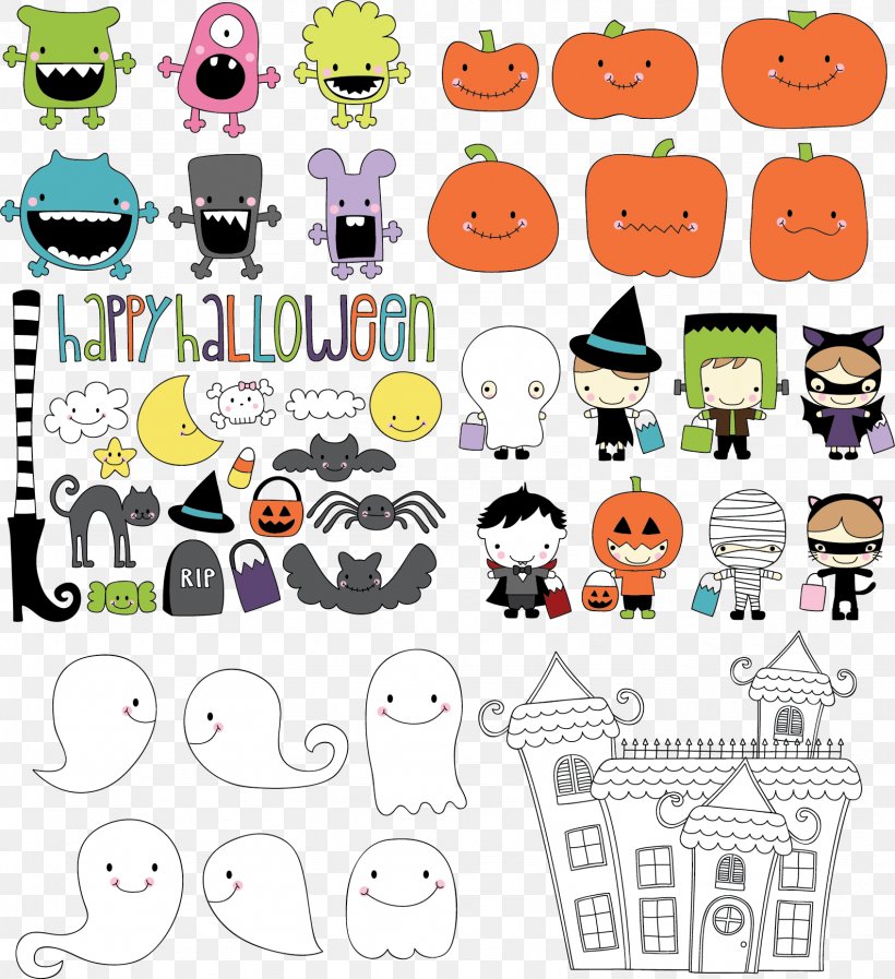 Halloween Clip Art, PNG, 1586x1736px, Halloween, Animation, Area, Cartoon, Clip Art Download Free