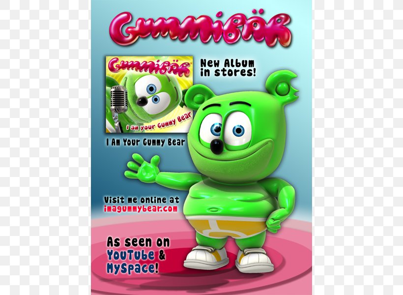 I'm A Gummy Bear (The Gummy Bear Song) Gummi Candy Gummibär, PNG, 600x600px, Gummy Bear, Bear, Cartoon, Food, Grass Download Free
