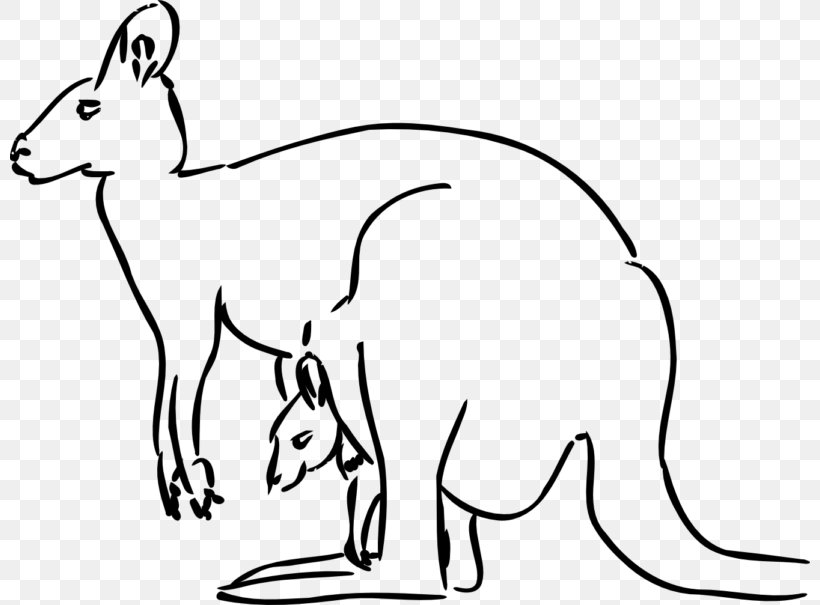 Kangaroo Black And White Download Clip Art, PNG, 800x605px, Kangaroo, Animal Figure, Black And White, Blog, Carnivoran Download Free