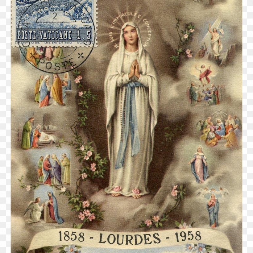 Our Lady Of Lourdes Rosary Prayer Holy Spirit, PNG, 1041x1041px, Lourdes, Ave Maria, Bernadette Soubirous, Figurine, God Download Free