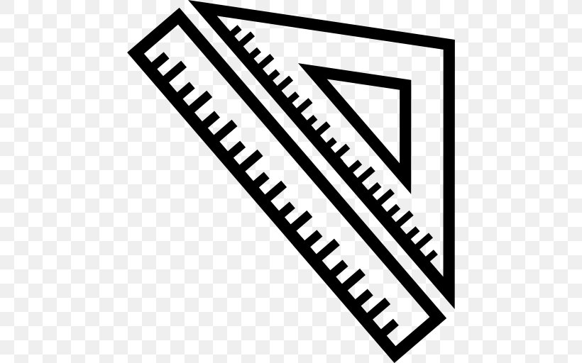 Ruler Set Square Icon Design Tool, PNG, 512x512px, Ruler, Area, Black, Black And White, Brand Download Free